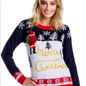 Women's Yellow Snow Ugly Christmas Sweater M - 1B